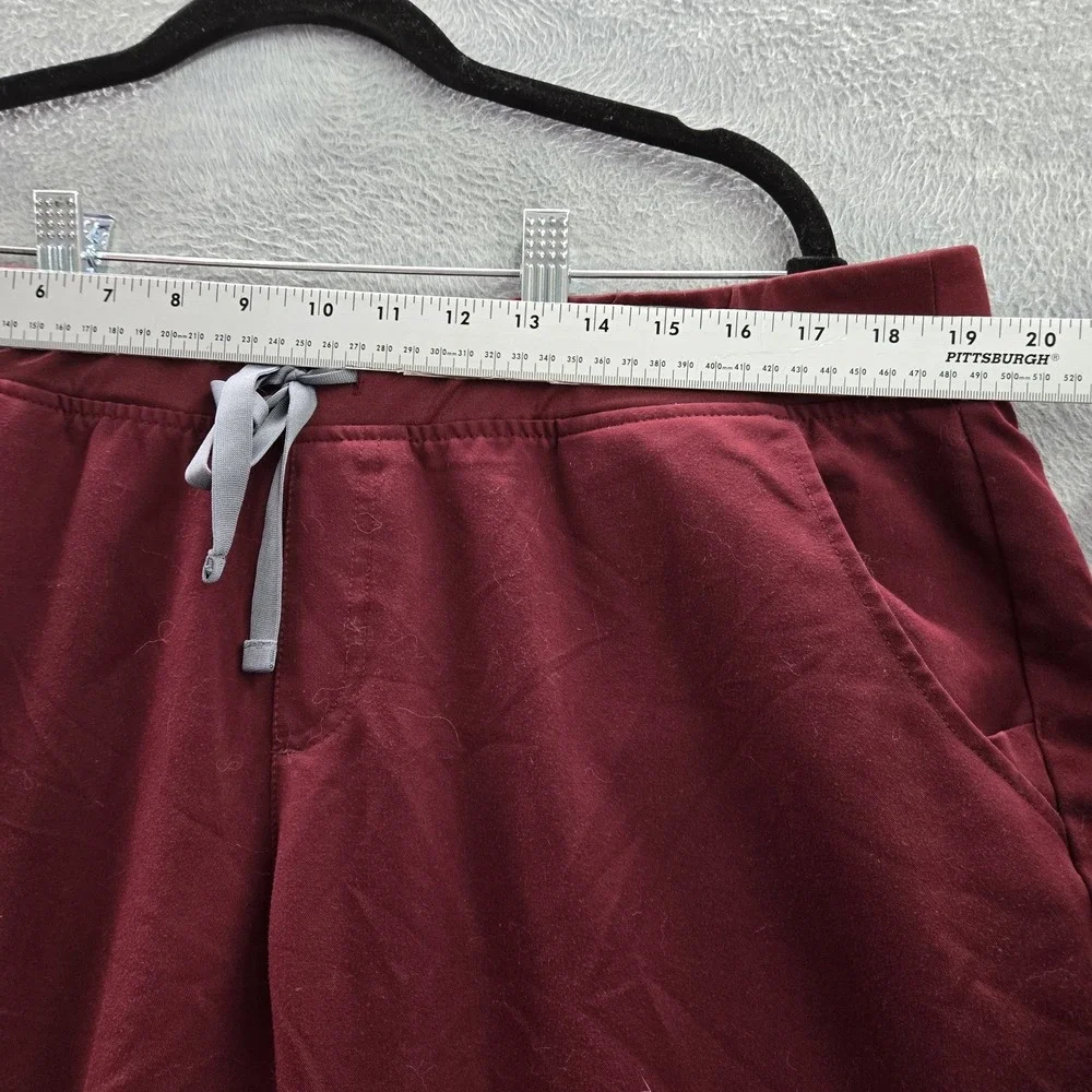 FIGS Women Scrub Pants XXL Burgundy Red Zamora Jogger 28